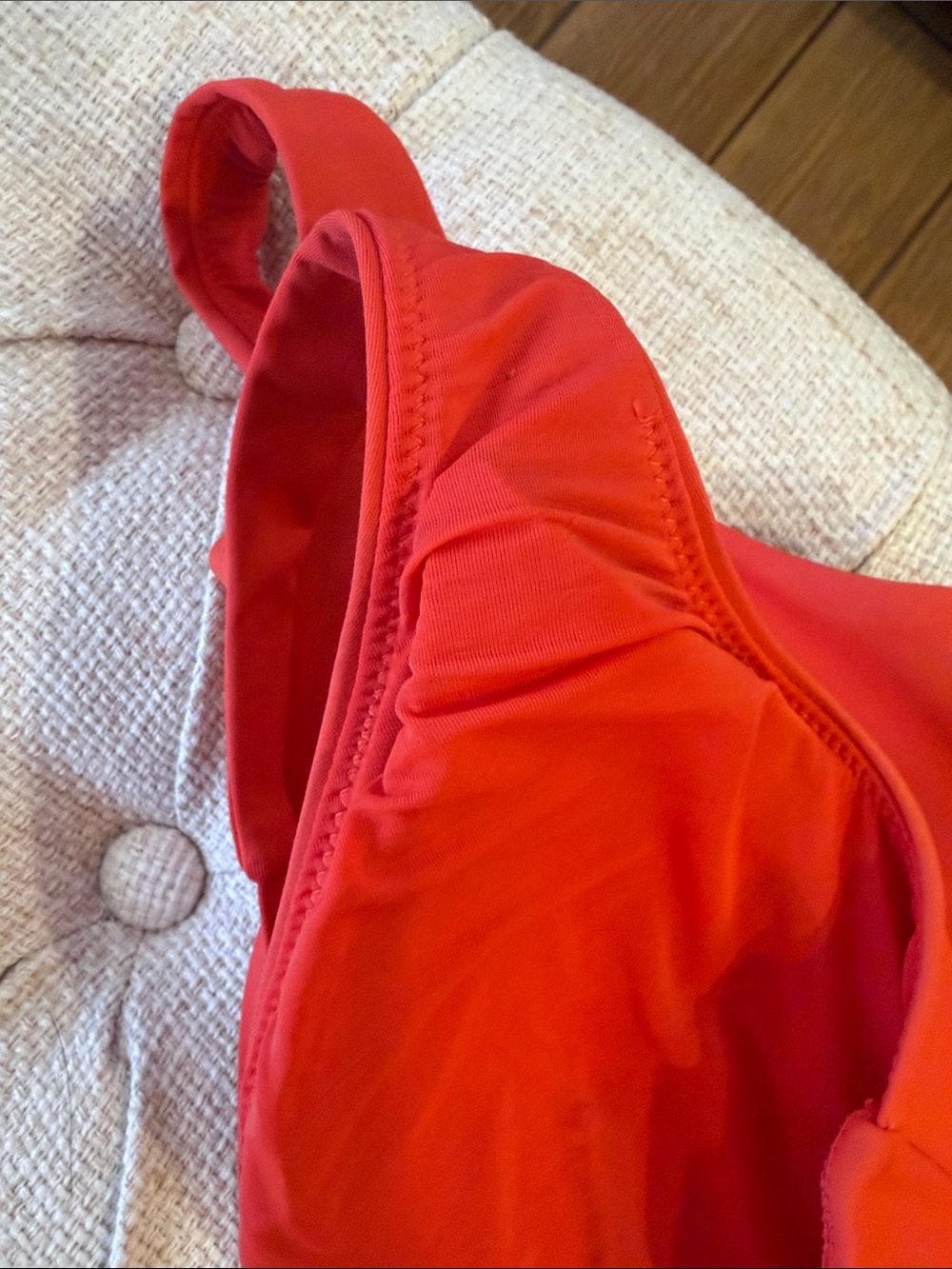 Sea Level/Aerie Red Two-Piece Bikini Set - Textured aerie Bottoms S Sz 6 SL Top - Picture 10 of 11